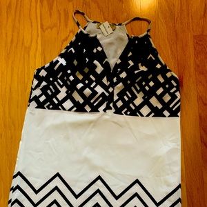 NWT Darby Navy & White Shift Dress - L